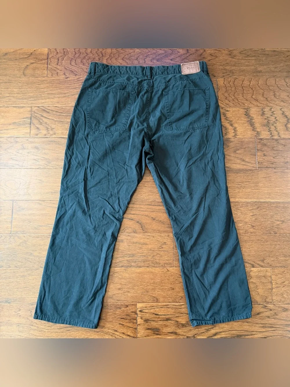 Polo Ralph Lauren Men’s Pants 38x28 Black Casual Chino 100% Cotton Pony Logo